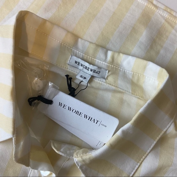 WeWoreWhat Elle Striped Mini Shirt Dress. - Picture 12 of 13